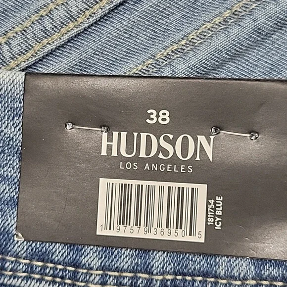 Hudson Ladies Everyday Trendy Modern Straight Leg Jeans w Pockets Size 18 Blue - Picture 10 of 11